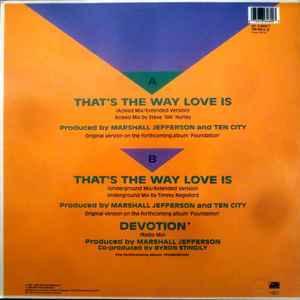 Back Cover Single Ten City - That's The Way Love Is