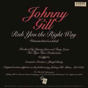 Back Cover Single Johnny Gill - Rub You The Right Way