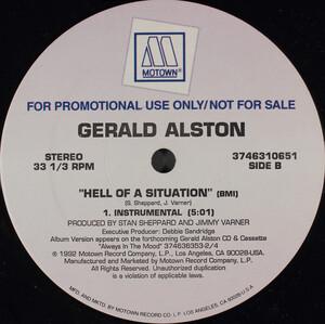 Back Cover Single Gerald Alston - Hell Of A Situation (Radio Version)