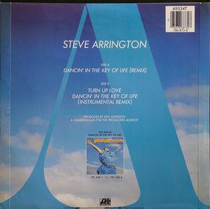 Back Cover Single Steve Arrington - DANCING IN THE KEY OF LIFE