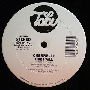 Back Cover Single Cherrelle - Like I Will (Tokyo Remix)