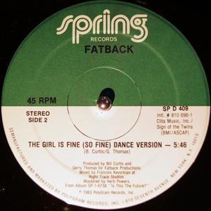 Back Cover Single Fatback - The Girl Is Fine (So Fine)