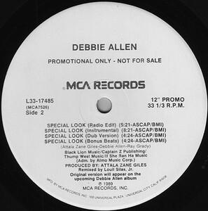 Back Cover Single Debbie Allen - Special Look (Extended Version)