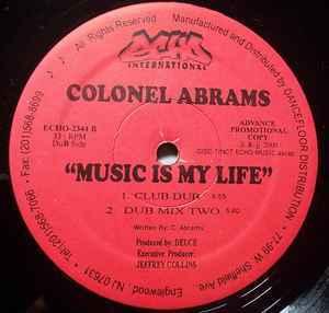 Back Cover Single Colonel Abrams - Music Is My Life