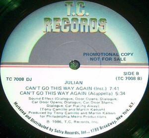 Back Cover Single Julian - Can't Go This Way Again