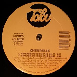 Back Cover Single Cherrelle - What More Can I Do For You