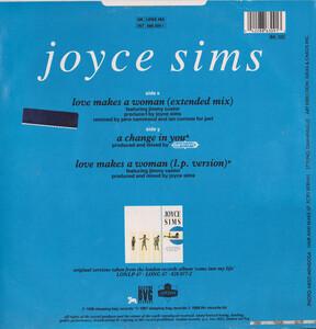 Back Cover Single Joyce Sims - Love Makes A Woman