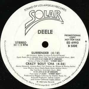 Back Cover Single The Deele - Surrender