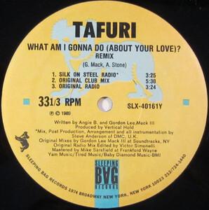 Back Cover Single Tafuri - What Am I Gonna Do (About Your Love)? (Remix)