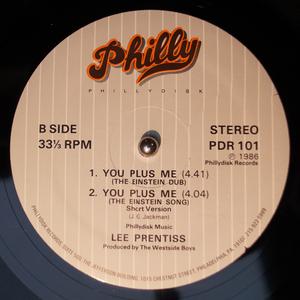 Back Cover Single Lee Prentiss - You Plus Me (The Einstein Song)