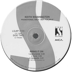 Back Cover Single Keith Washington - Bring It On