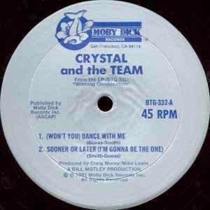Front Cover Single Forsale - Crystal And The Team - Won't You Dance With Me