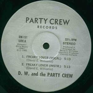 Front Cover Single D.w. And The Party Crew - Freaky Lover