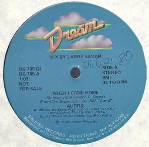 Front Cover Single Aurra - When I Come Home (Larry Levan Mix)