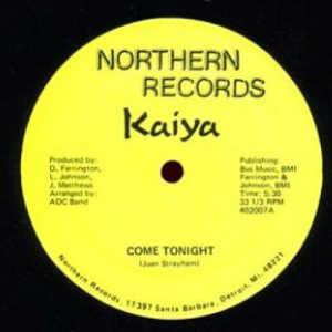 Front Cover Single Kaiya - Come Tonight