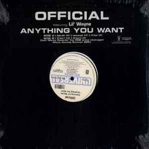 Front Cover Single Forsale - Official Feat. Lil Wayne - Anything You Want (SEALED)