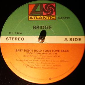 Front Cover Single Bridge - Baby Don't Hold Your Love Back