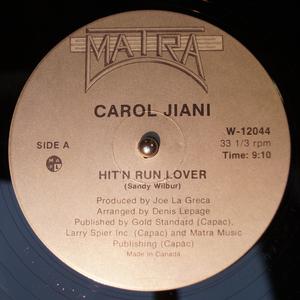 Front Cover Single Carol Jiani - Hit 'N Run Lover