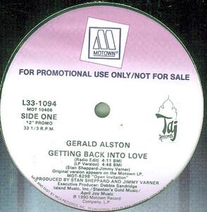 Front Cover Single Gerald Alston - Getting Back Into Love