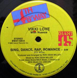 Front Cover Single Vikki Love - Sing, Dance, Rap, Romance