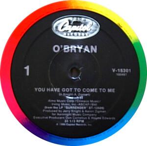 Front Cover Single O' Bryan - You Have Got To Come To Me