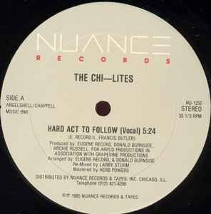 Front Cover Single The Chi-lites - Hard Act To Follow