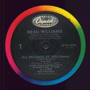 Front Cover Single Beau Williams - All Because Of You