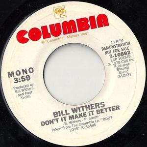 Front Cover Single Bill Withers - Don't Make It Better