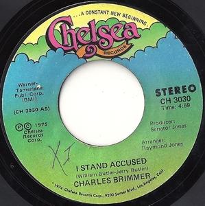 Front Cover Single Charles Brimmer - I Stand Accused