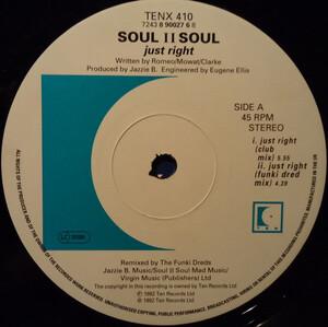 Front Cover Single Soul Ii Soul - Just Right (Club Mix)