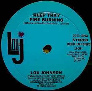 Front Cover Single Lou Johnson - Keep That Fire Burning 