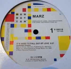 Front Cover Single Marz - Hard To Fall Out Of Love