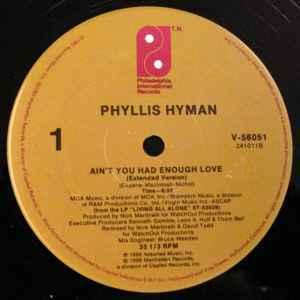 Front Cover Single Phyllis Hyman - Ain't You Had Enough Love