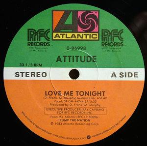 Front Cover Single Attitude - Love Me Tonight