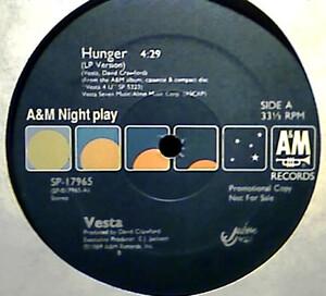 Front Cover Single Vesta Williams - Hunger (LP Version)