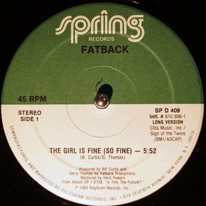 Front Cover Single Fatback - The Girl Is Fine (So Fine)