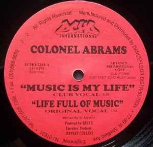 Front Cover Single Colonel Abrams - Music Is My Life