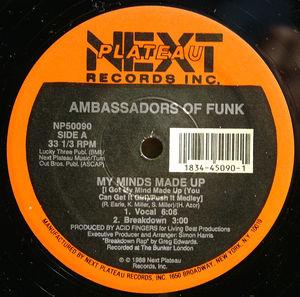 Front Cover Single Ambassadors Of Funk - My Minds Made Up