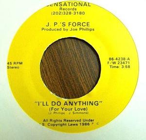 Front Cover Single J.p.'s Force - I'll Do Anything (For Your Love)