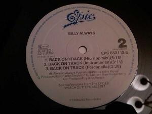 Front Cover Single Billy Always - Back On Track (Club Version)