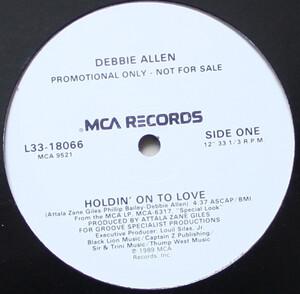 Front Cover Single Debbie Allen - Holdin' On To Love