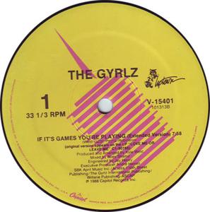 Front Cover Single The Gyrlz - If It's Games You're Playing