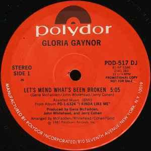 Front Cover Single Gloria Gaynor - Let's Mend What's Been Broken