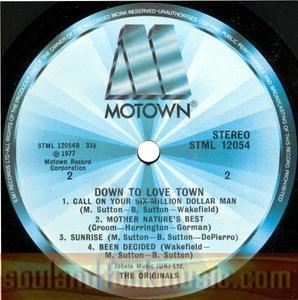 The Originals - Down To Love Town